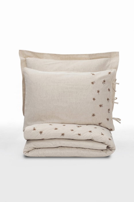 L'essentiel linge de maison Arie Juego de funda de edredón doble Crema L'essentiel linge de maison Arie Juego de funda de edredón doble Crema